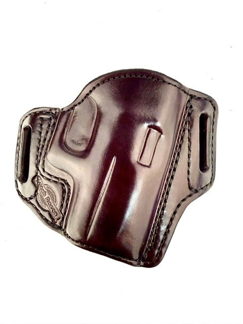 OWB-5JR-FD-COWHIDE LINING- GLOCK 43X (No rail) DARK BROWN -RH-1.5 (39)